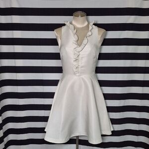 Ted Baker White Satin QUINN Fit And Flare Dress